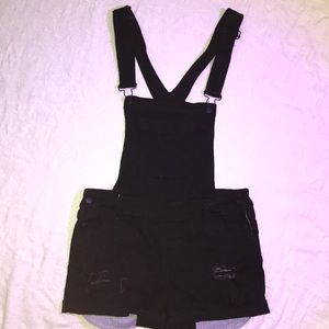 Wax Jean Booty Shorts Overalls